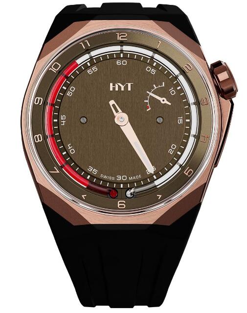 Review Replica HYT T1 5N Gold Titanium Chocolate Millesime Edition H03345-A watch